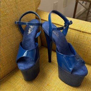 Size 9 Royal Blue Pleaser’s Adore 709 Shoes